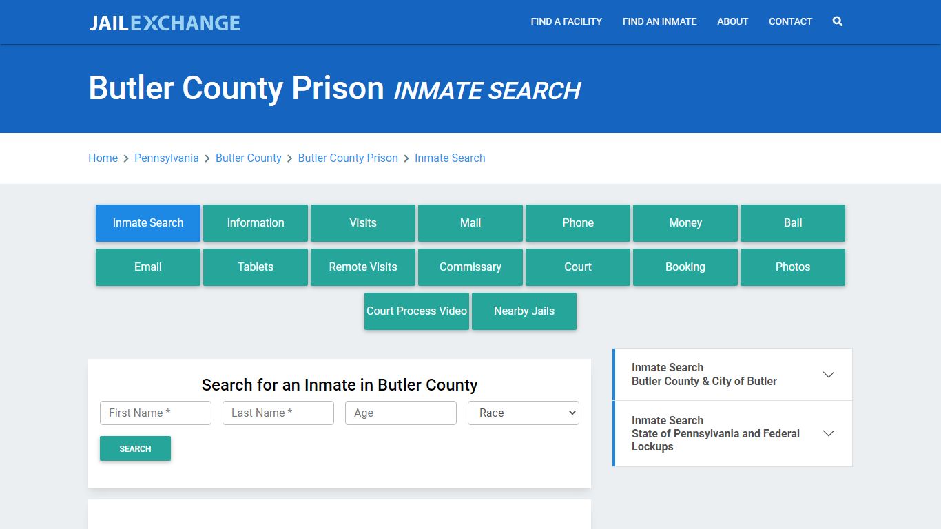 Butler County Prison, PA Inmate Search: Roster & Mugshots - Jail Exchange