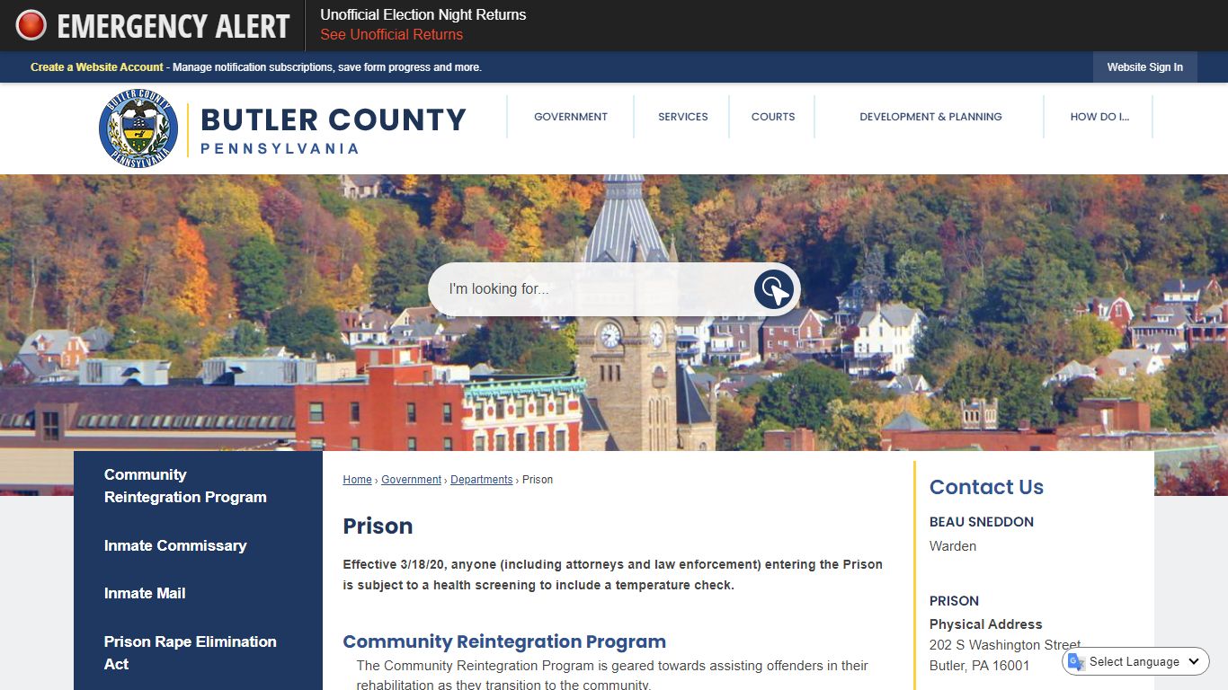 Prison | Butler County, PA